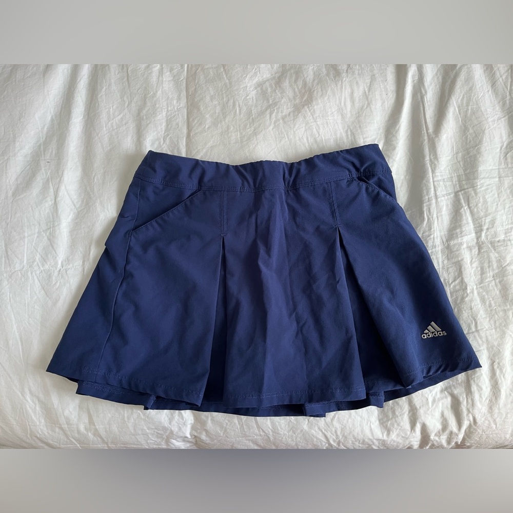 Navy blue adidas mini skirt